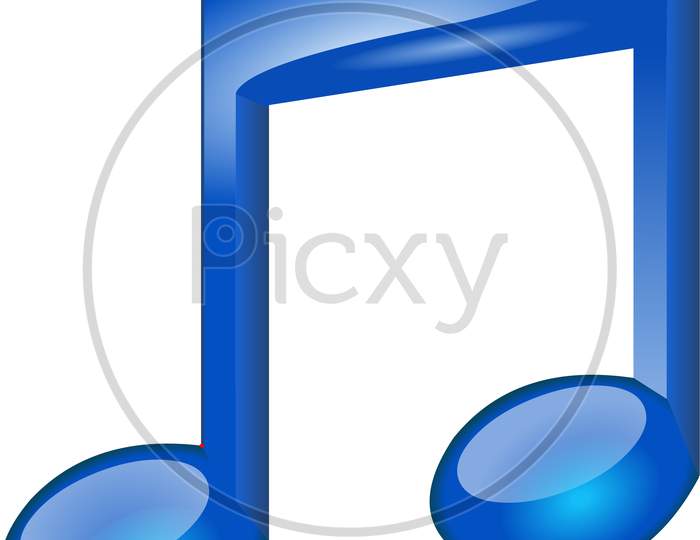 Vector image of Music and audio icon, isolated on white background.