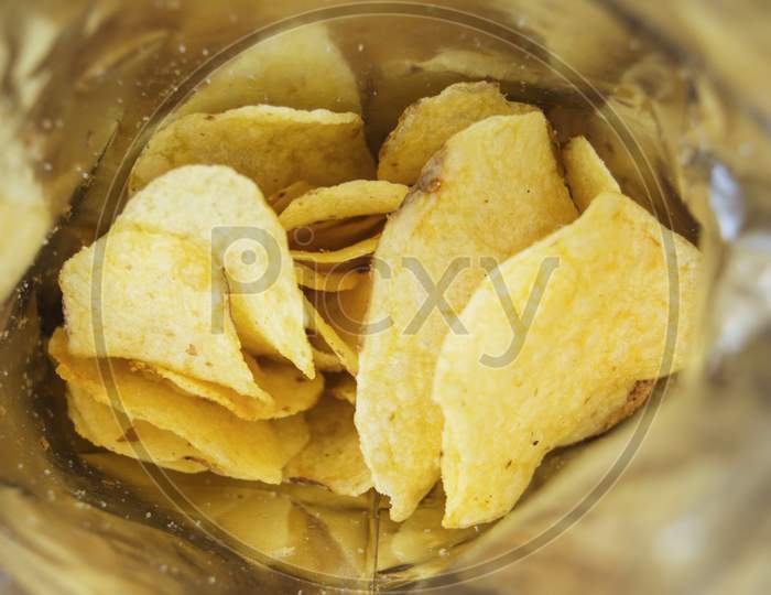 crispy Potato chips background