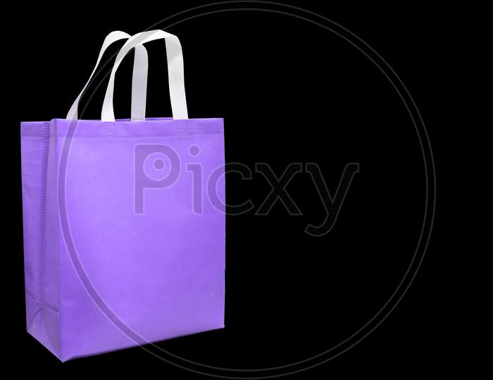 Non Woven purple Fabric Shopping bag.