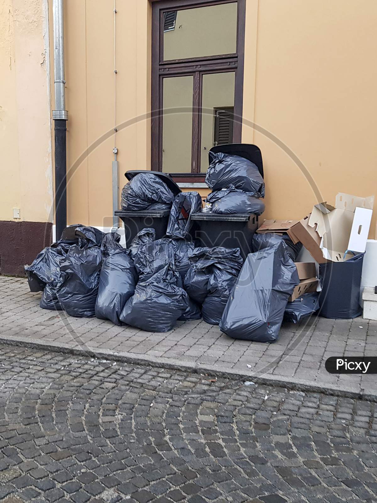 A Pile Of Sorted Garbage On The Street