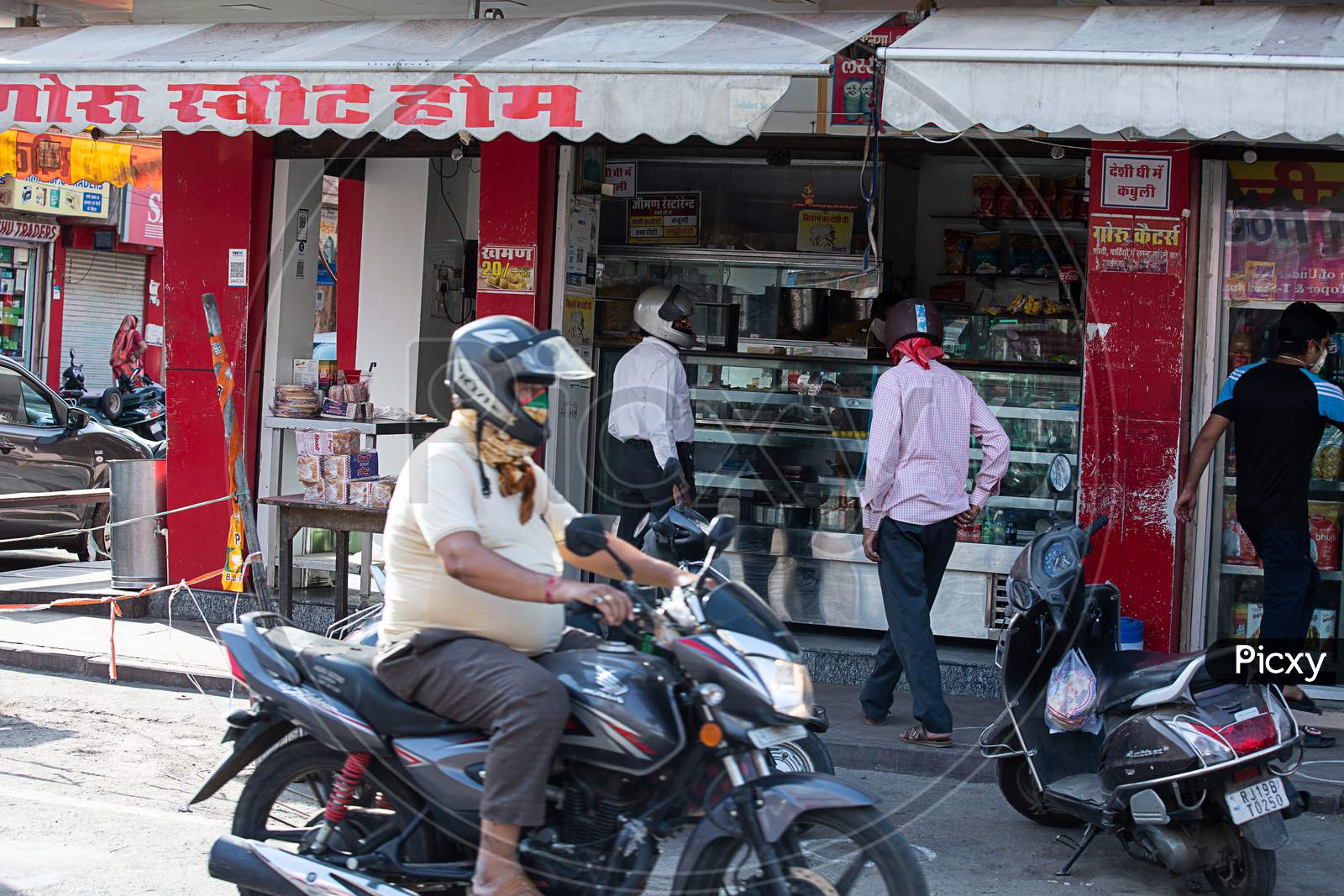 Jodhpur, Rajasthan, India - May 20 2020: People Coming Out, Shopes Reopen After Lock Down Restrictions Due To Covid-19 Pandemic, Back To The Normal Life With Few Safety Measure.