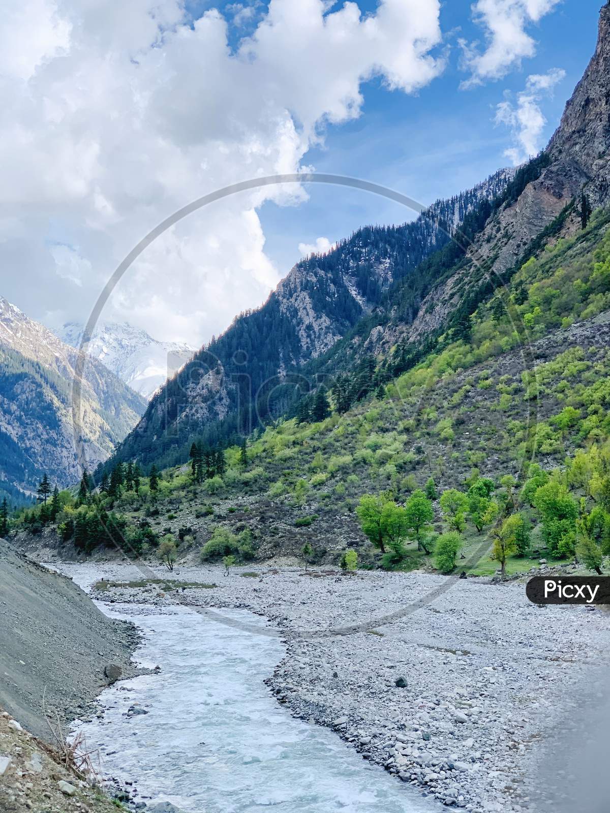 The View On The River At Swat Valley, Pakistan