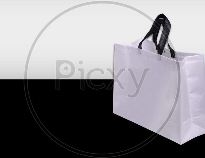Non Woven white Fabric Shopping bag