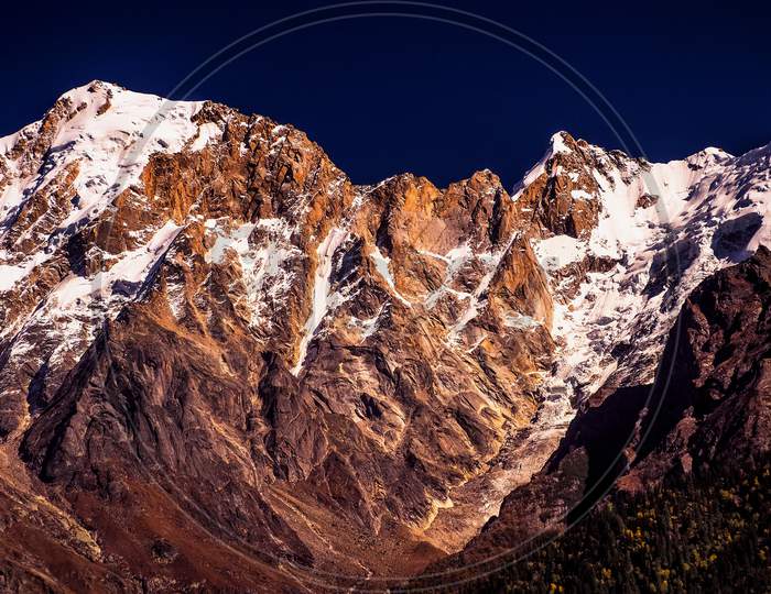 View of the Kinnaur Kailash range from Kalpa