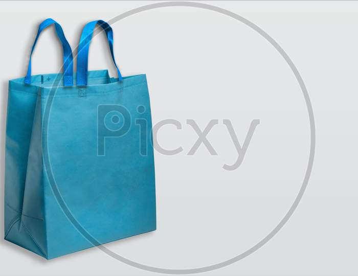 Non Woven blue Fabric Shopping bag.