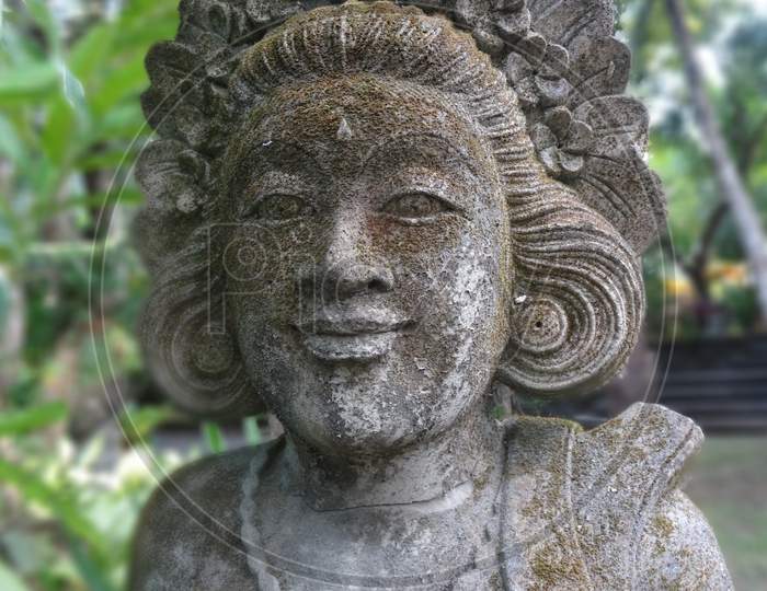 Female Balinese Stone Statue