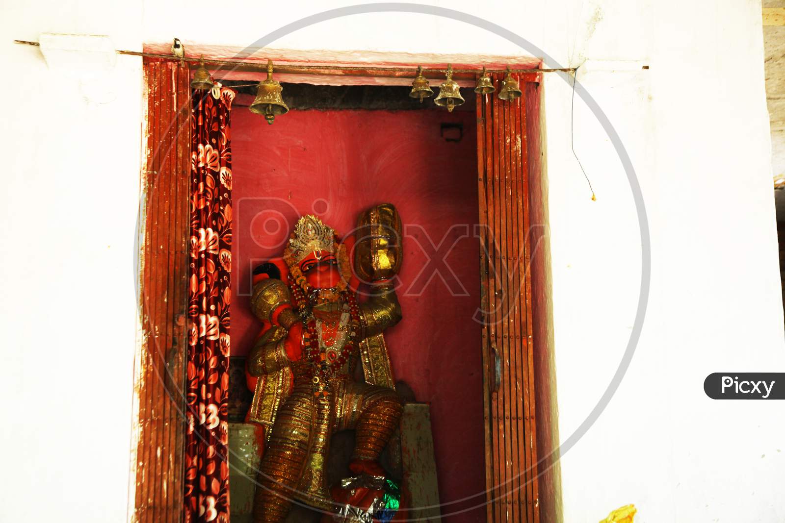 Lord Hanuman Idol in a Temple