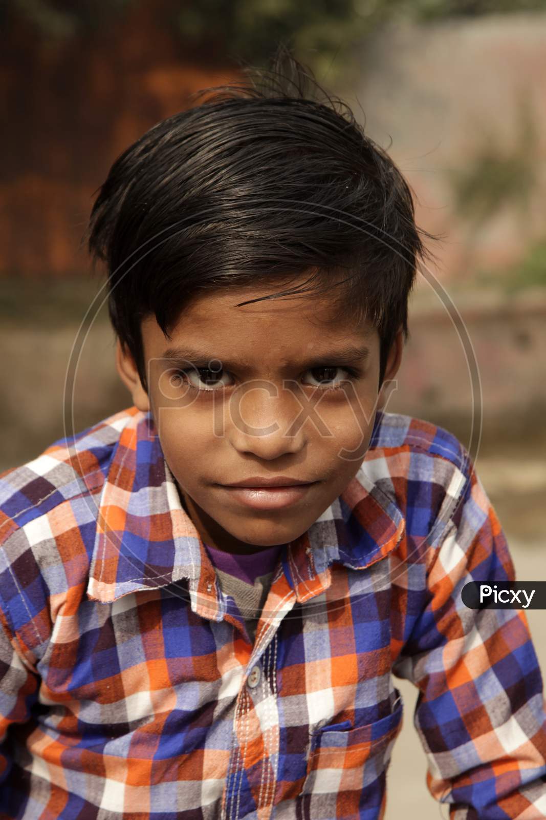 Portrait of a Young Indian Rural Kid