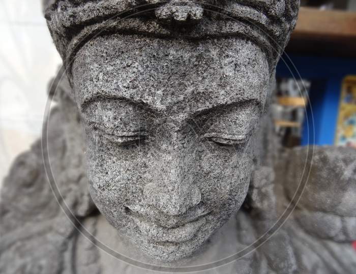 Top View Of A Buddha Statue