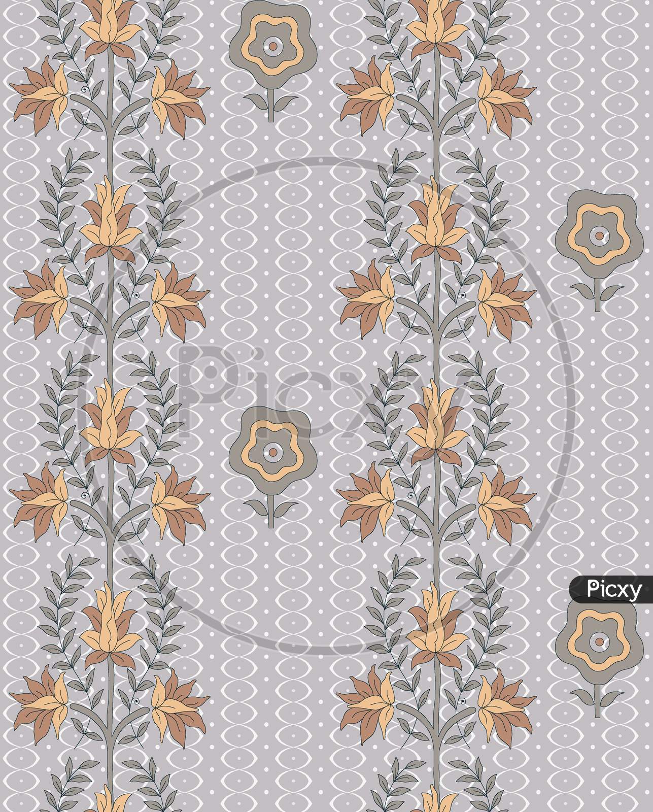 Seamless Abstract Floral Design Pattern