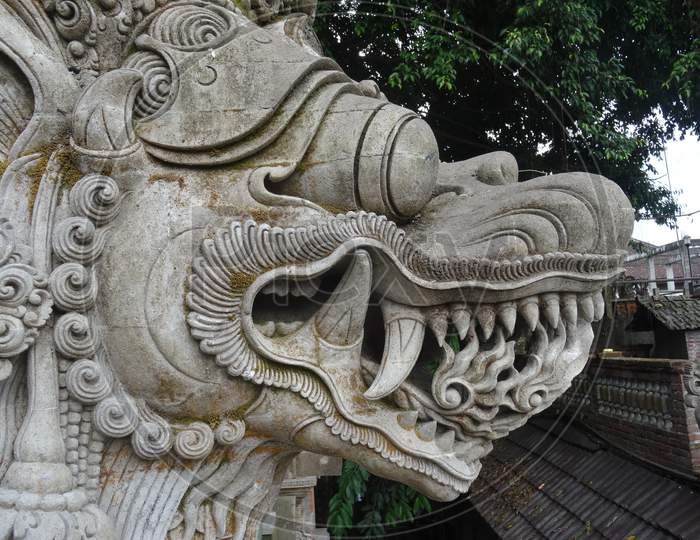 Typical Balinese Dragon Statue