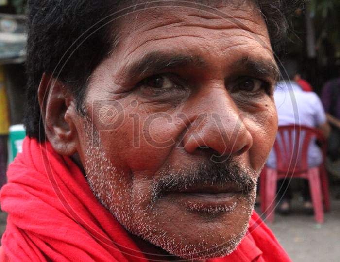 Portrait of a Middle-Aged Indian Man