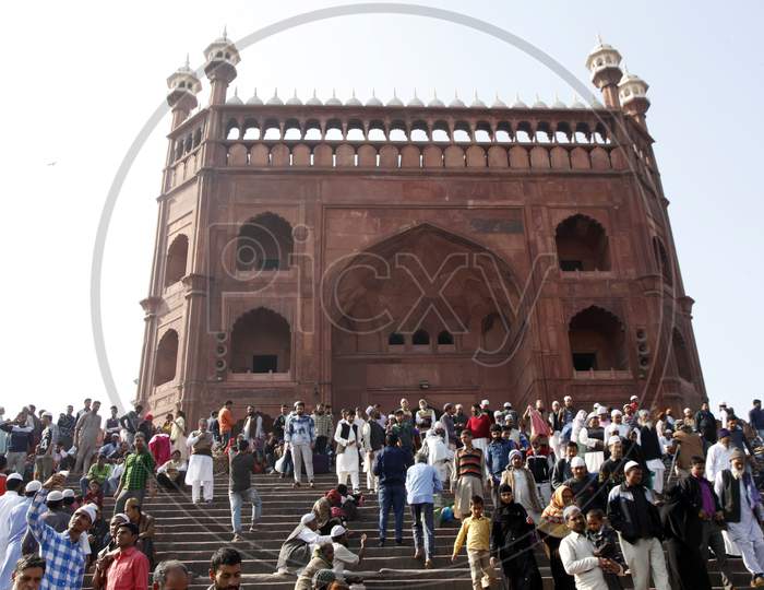 People Inside Jama Masjid