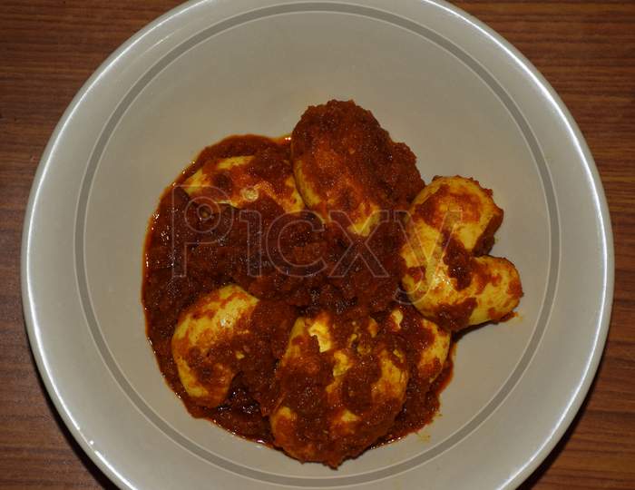 Bengali Egg Curry an Indian Traditional Cuisine