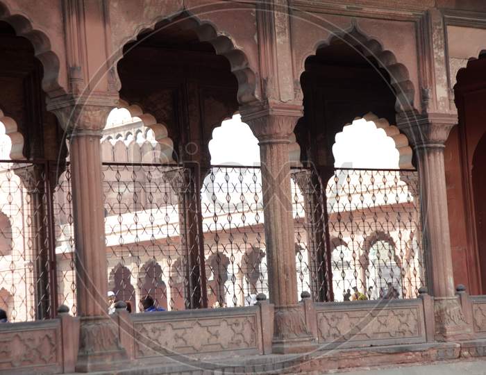 Inside View of Jama Masjid in Delhi