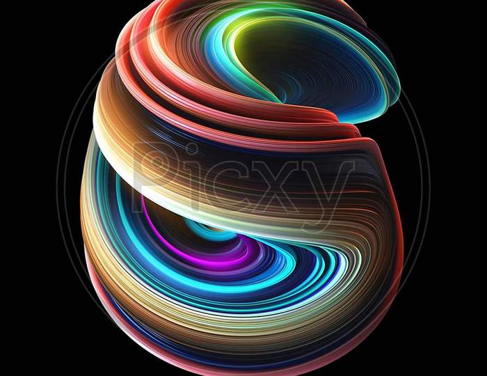 Multi colored Swirl Graphics Design Art