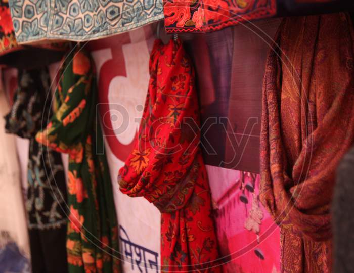 Selective Focus on Colourful Sarees