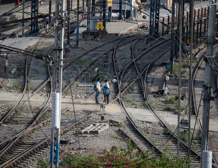 A Deserted View Of New Delhi Railway Station On March 30, 2020