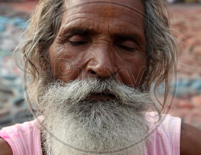 Portrait of an Old Indian Man
