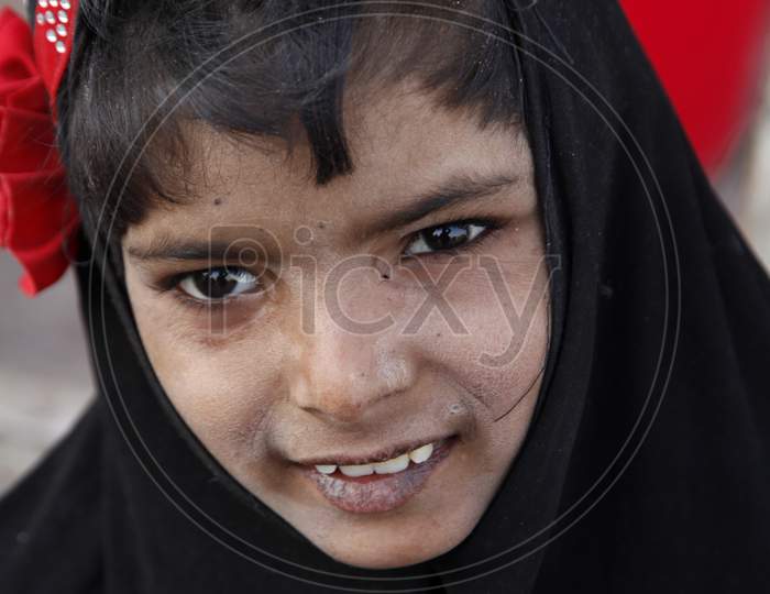 Portrait of Indian Muslim Kid