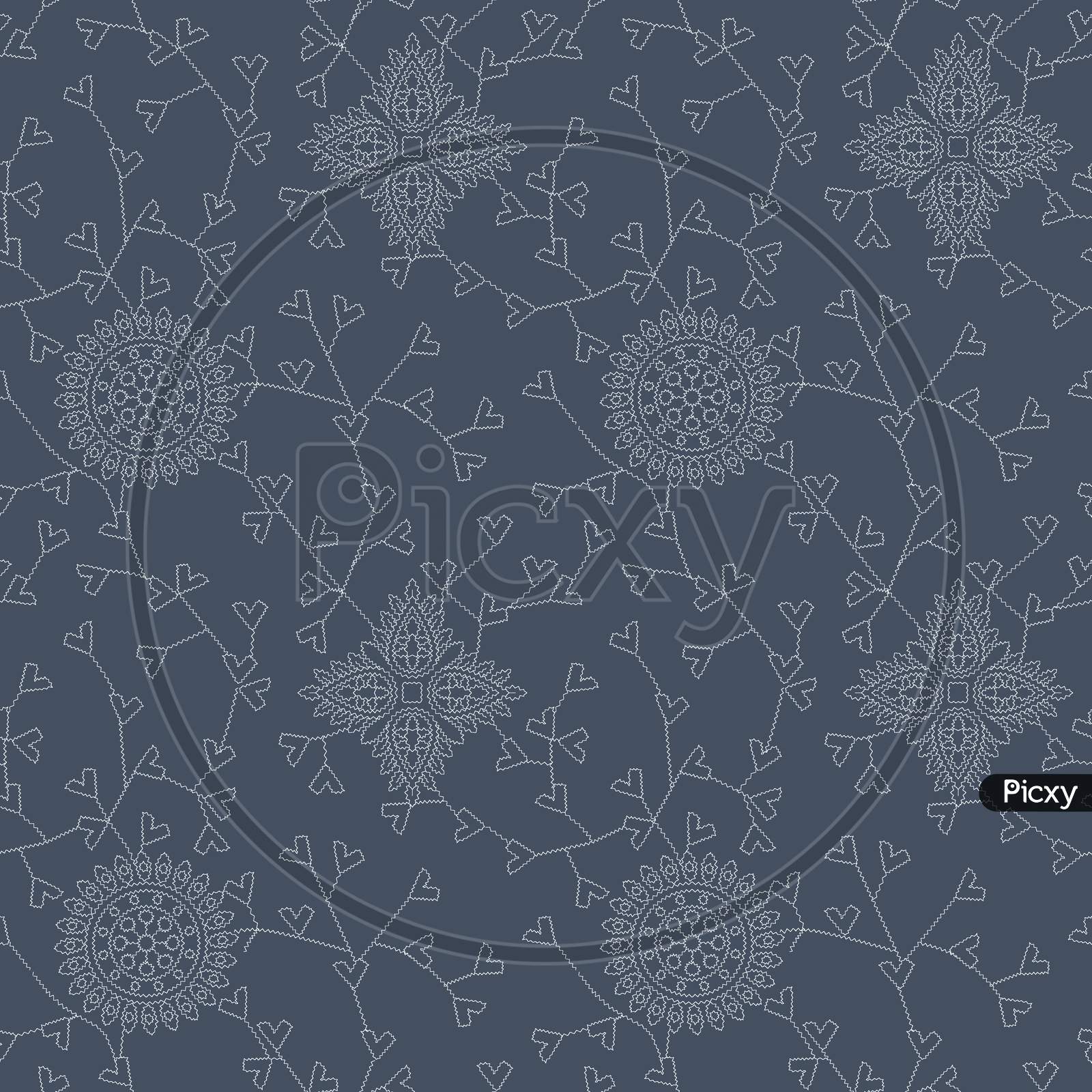 Seamless Floral Embroidery Design Pattern