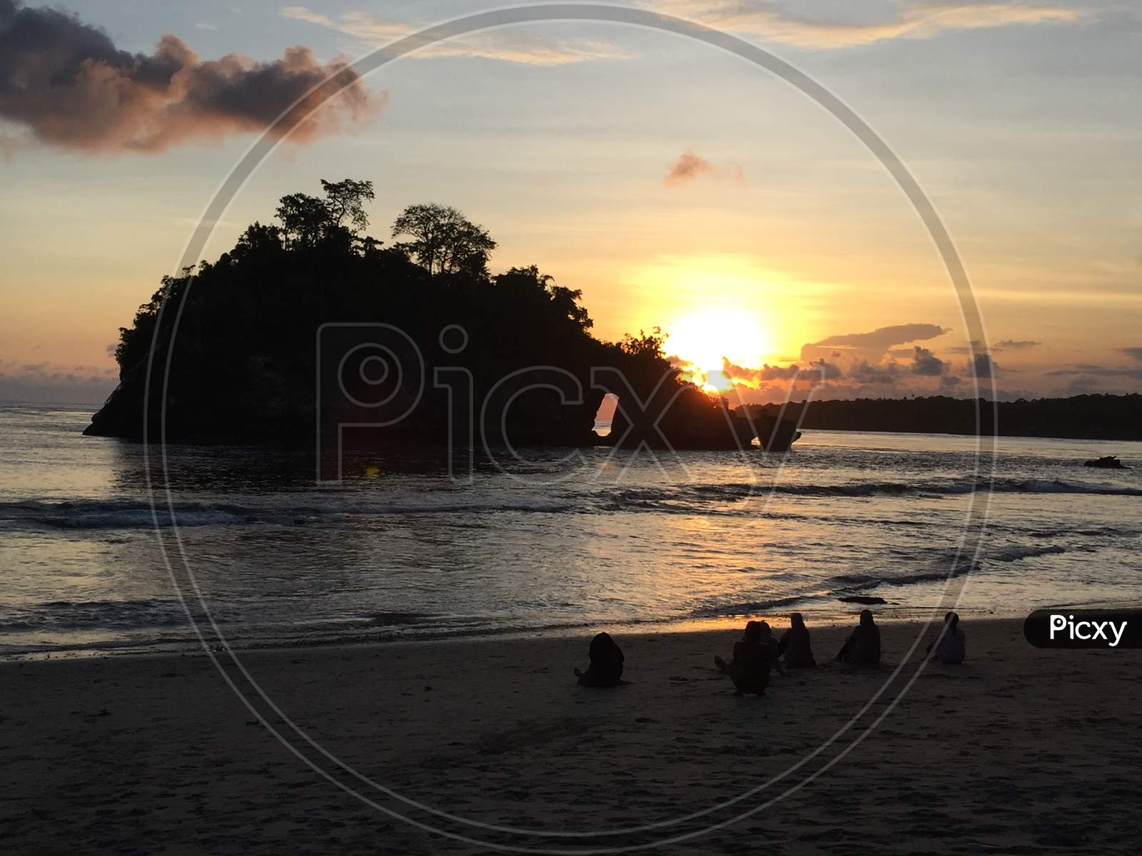 Crystal Bay Beach On Nusa Penida During Sunset