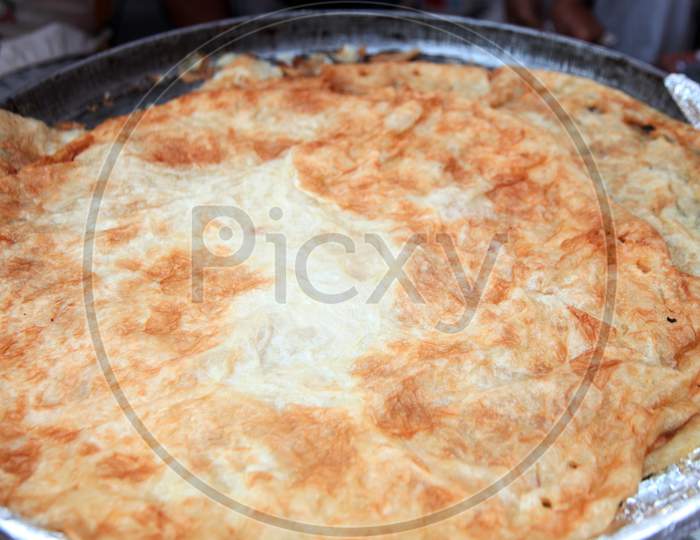 Close up shot of Omelette in a Plate