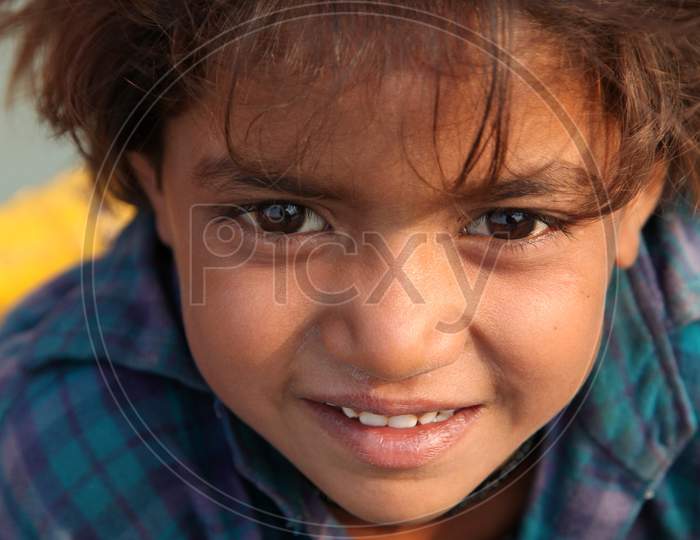 Portrait of an Indian Rural Kid
