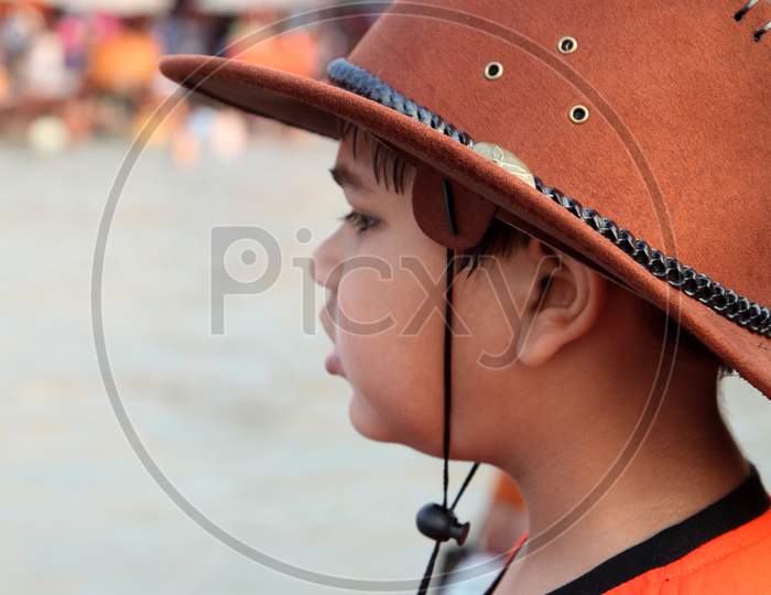 Portrait of an Indian Kid with Hat