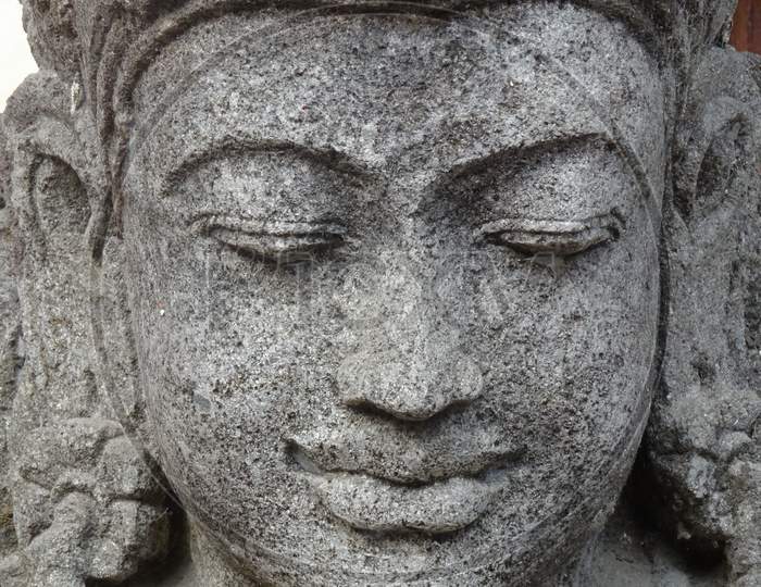 Front View Of A Buddha Statue