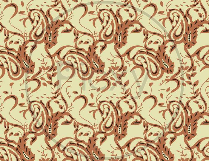 Seamless Abstract Floral Paisley Pattern