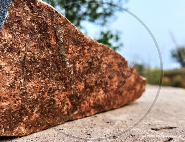 Selective Focus On A Stone Wall Surface