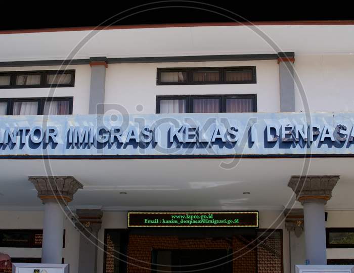 Immigartion Office Sign Of Denpasar In Bali