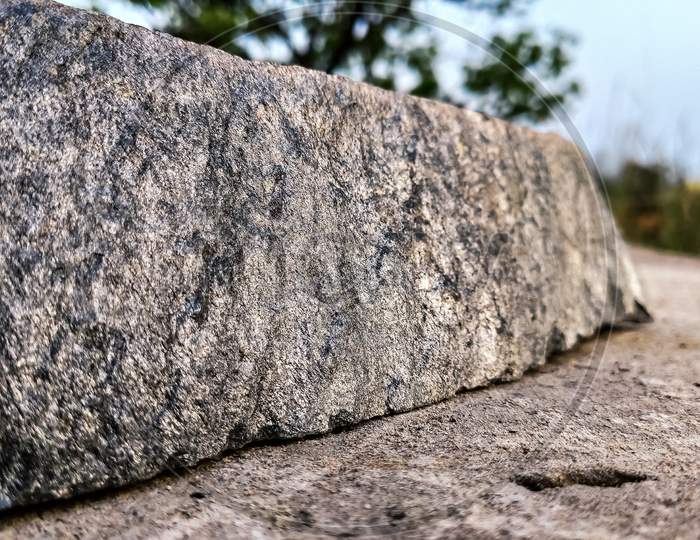 Selective Focus On A Stone Wall Surface