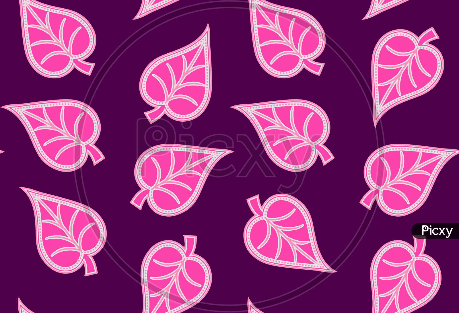 Seamless Unique Bold Leaves Pattern