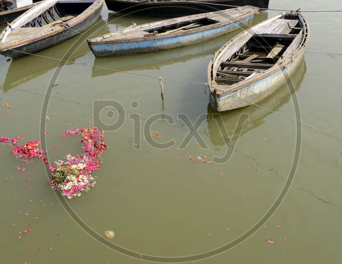 boats and garland abstract photography