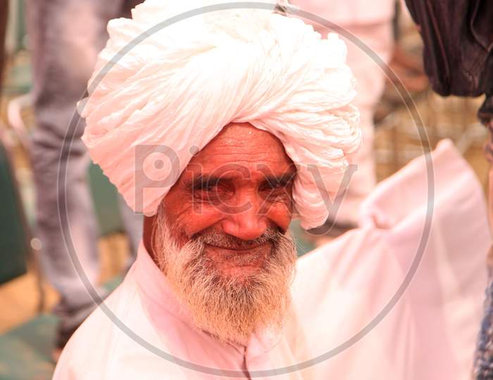 Portrait of an Old Indian man