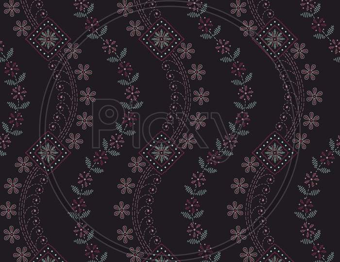 Seamless Carve Embroidery Design Pattern