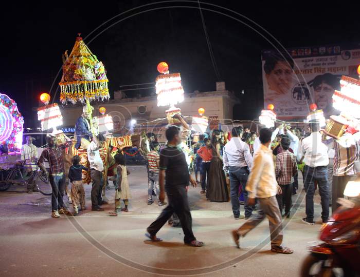 People on the streets in Marriage Celebrations