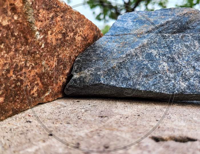 Selective Focus On A Stone Surface