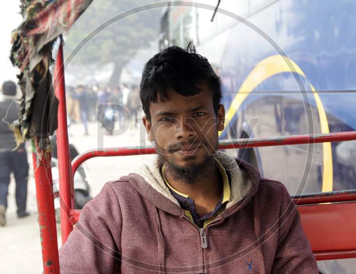 A person in a Rickshaw
