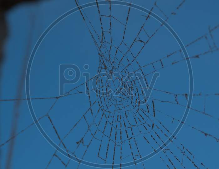 Spider Web Against Blue Sky