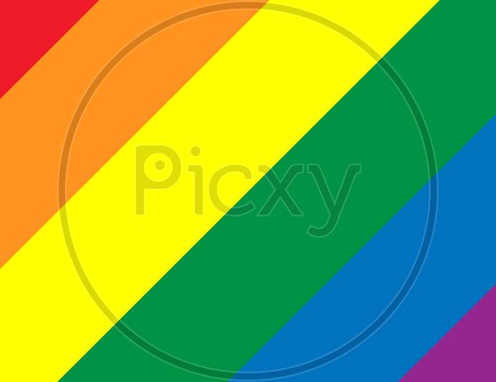 Pride Celebrating Lgbt Culture Symbol. Rainbow Colors In Diagonal Shape. Lgbt Flag Vector Design.