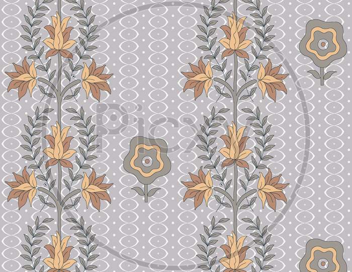 Seamless Abstract Floral Design Pattern