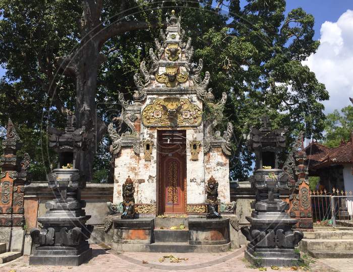 Typical Balinese Entrance Gate Of A Temple