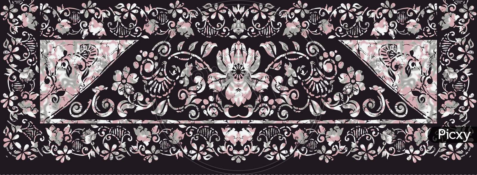 Abstract Ethnic Batic Design Wallpaper