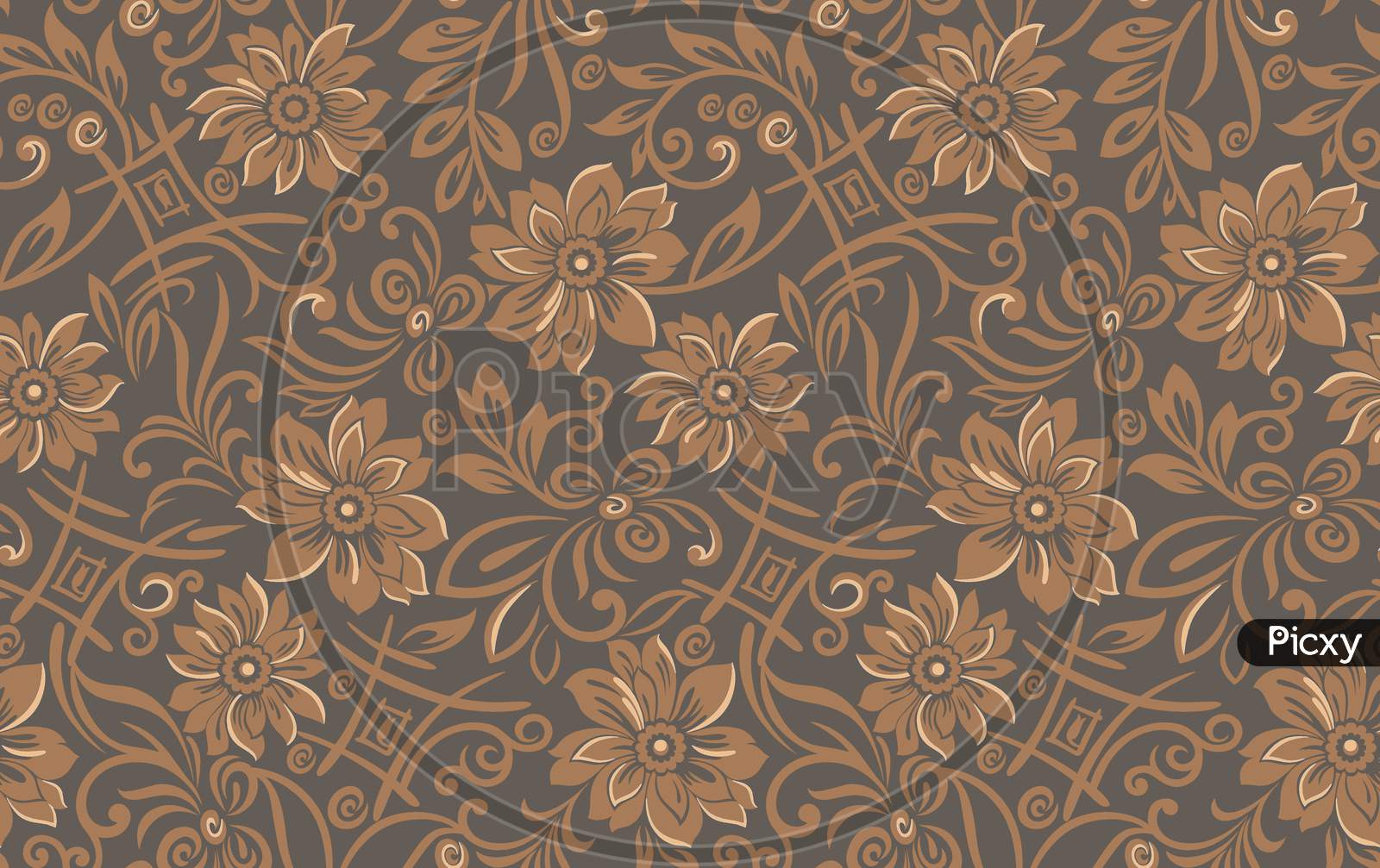 Seamless Vintage Floral Design Pattern