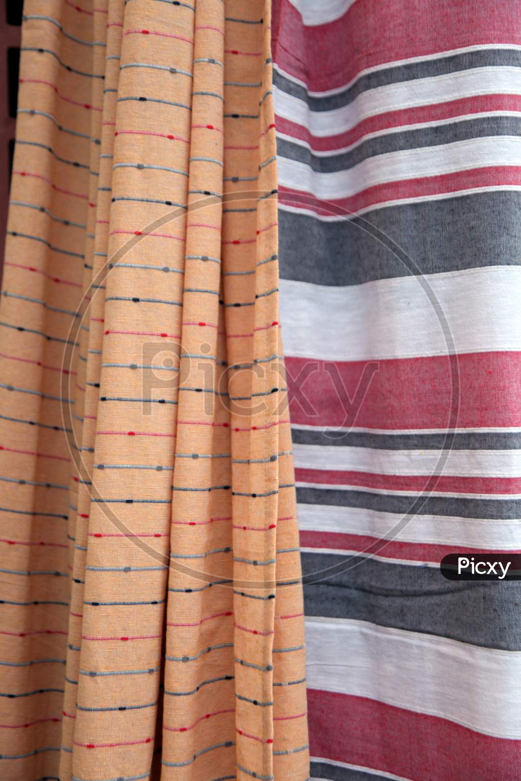 Close up shot of a Saree Cloth