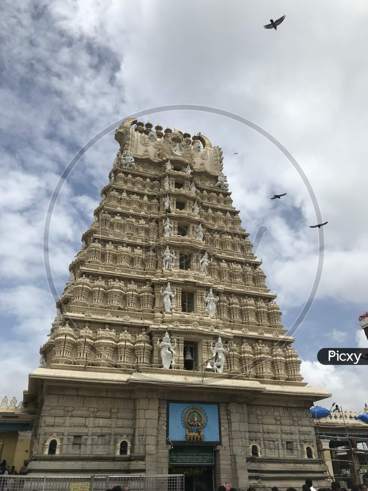 Chamundi Hill Temple Of South Indian Goddess Chamundi At Mysore, Karnataka