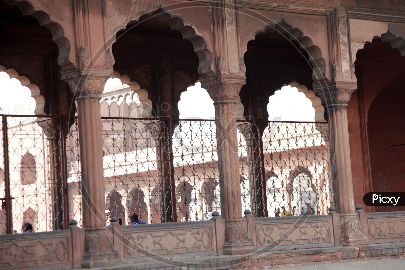 Inside View of Jama Masjid in Delhi